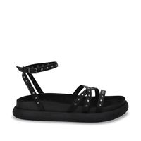 Sandalia Mujer Negra Plana 53703