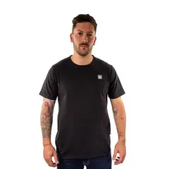 HANG LOOSE - Polera Manga Corta Hombre Minilogo Negro