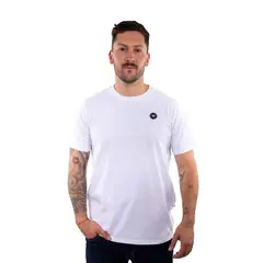 HANG LOOSE - Polera Manga Corta Hombre Logolabel Blanco