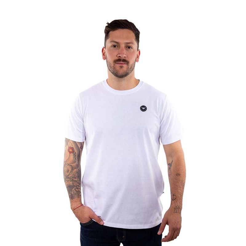 HANG LOOSE - Polera Manga Corta Hombre Logolabel Blanco Hang Loose