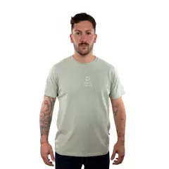 HANG LOOSE - Polera Manga Corta Hombre Midlogo Verde Agua