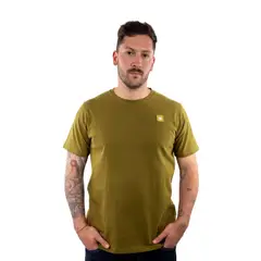 HANG LOOSE - Polera Manga Corta Hombre Minilogo Verde Musgo