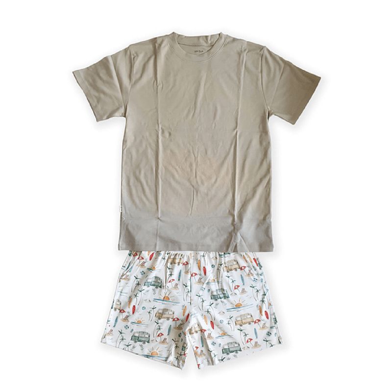 LITTLE BEE - Pijama algodón pima manga corta hombre BEACH Little Bee