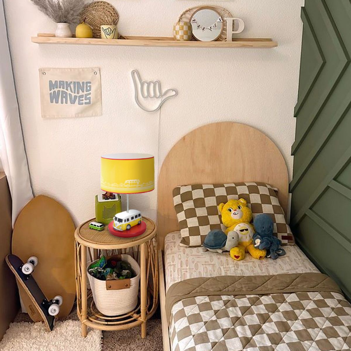 TEMPORA - Lámpara sobremesa infantil combi amarilla