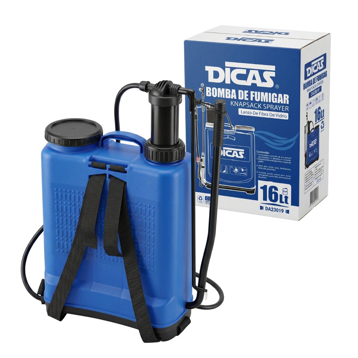 DICAS - Fumigador Pulverizador 16 Litros De Espalda Dicas