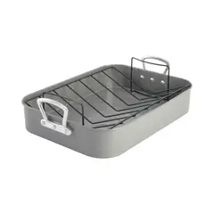 GIBSON HOME - Fuente c/ Mango-Rejilla para Asar Acero Carbono