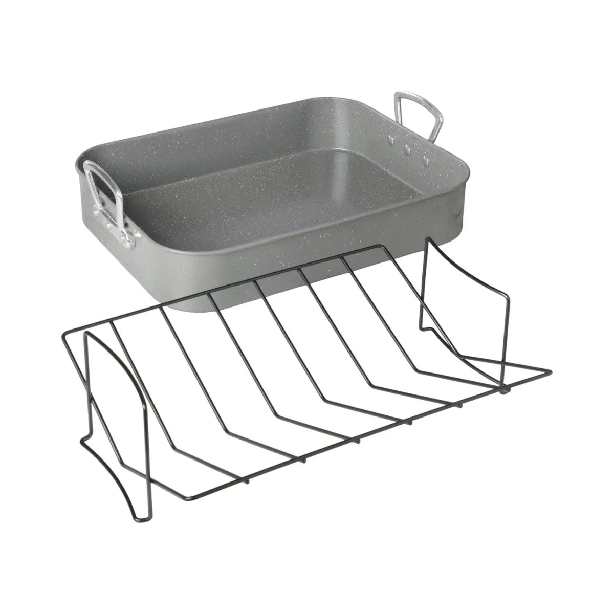 GIBSON HOME - Fuente c/ Mango-Rejilla para Asar Acero Carbono Gibson Home