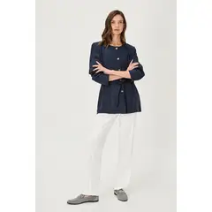 MA GRIFFE - Chaqueta Azul Marino Mujer Magriffe