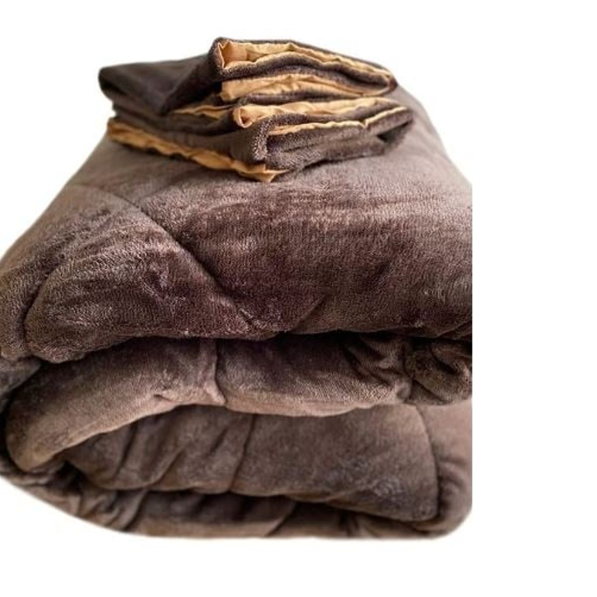 GENERICO - Cobertor de invierno Cubrecamas de Plush con Chiporro 2 Plazas cafe