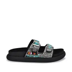 GOTTA - Sandalia Mujer Negra Plana 53705