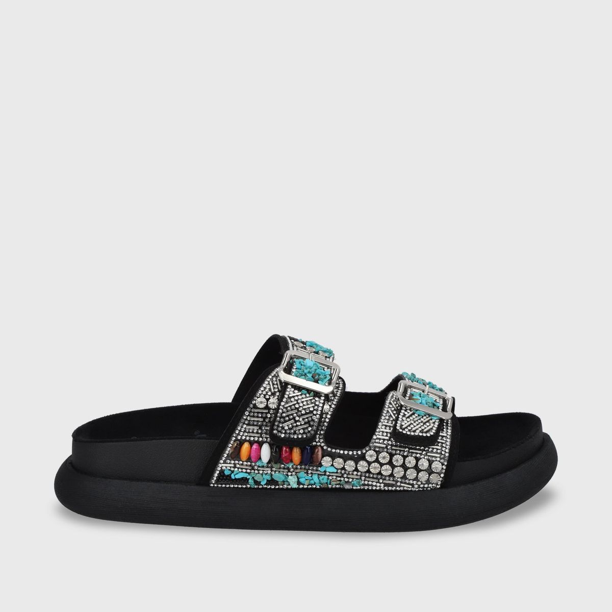 GOTTA - Sandalia Mujer Negra Plana 53705 Gotta