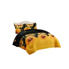 GENERICO - Cobertor Plush Con Chiporro 2 Plazas Diseño Floral Invierno