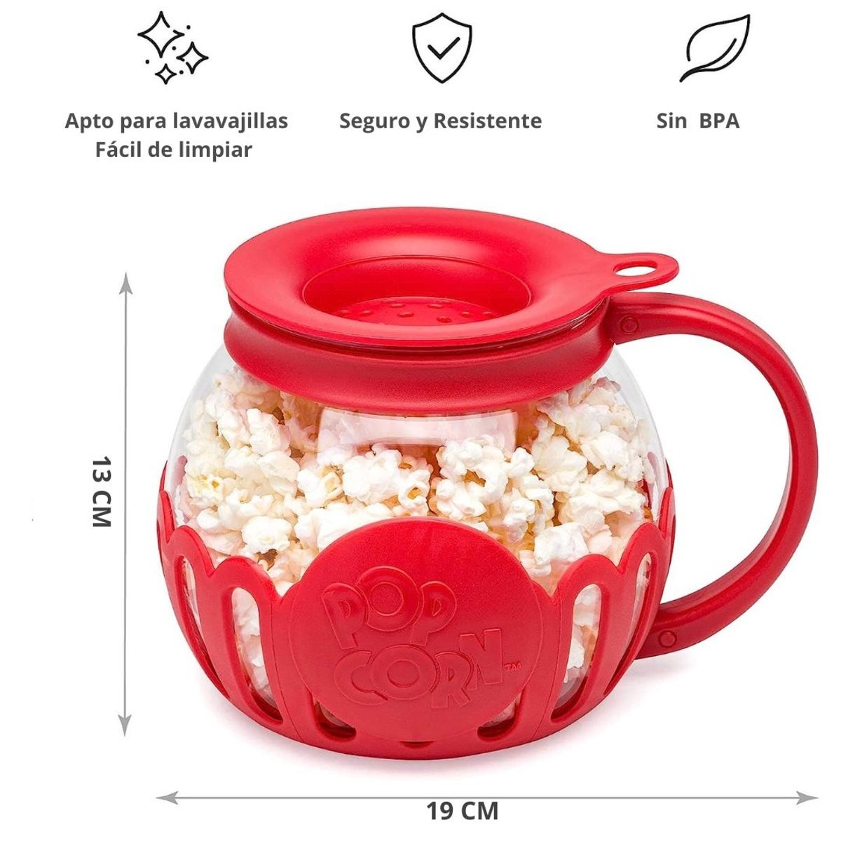 GENERICO - Taza Para Cabritas En Microondas Envase Utensilio Cocina