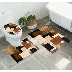 ANGELES DEL HOGAR - Set alfombras de Baño Con diseños 3 piezas