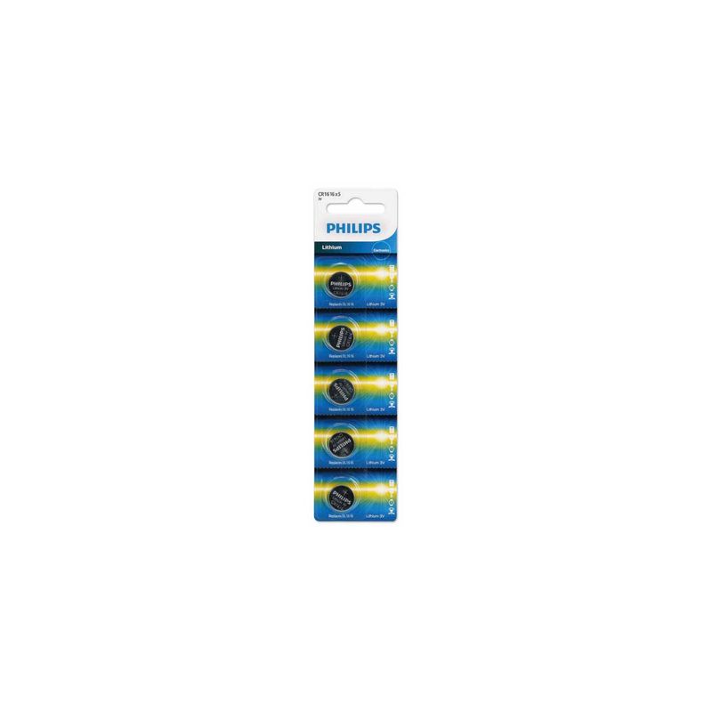 PHILIPS - Pack 5 Pilas Cr1616 Philips - SC