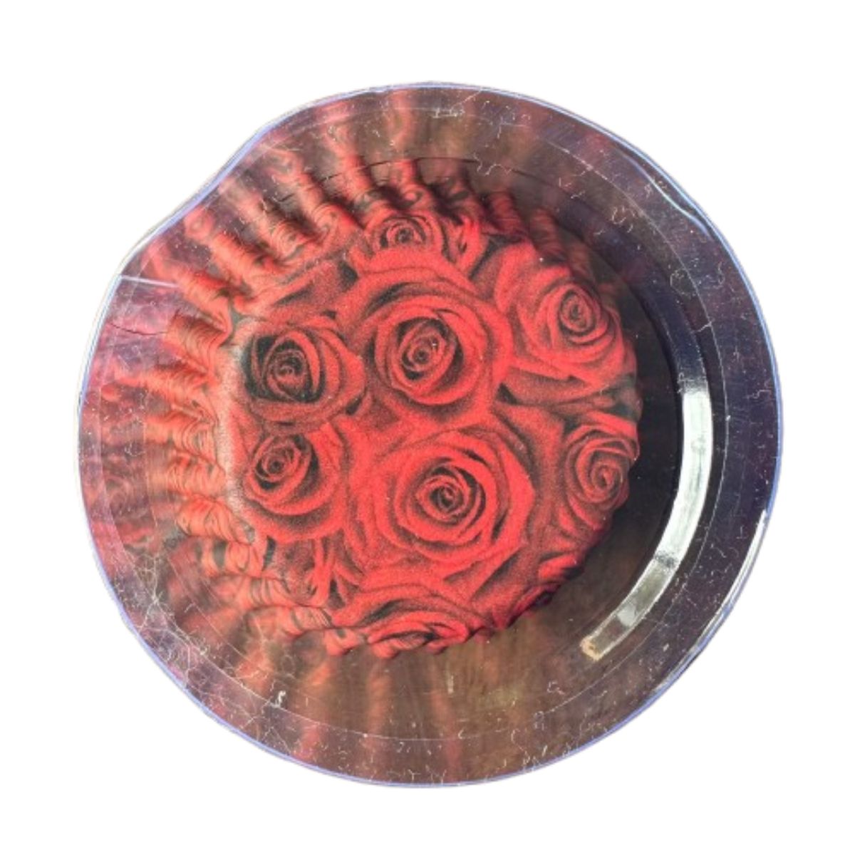 GENERICO - Capsulas Mini Cupcake Diseño I Rosas Rojas 100 un