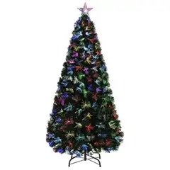 ARTIHOGAR - Arbol de Navidad 210 CM con Luces Led Colores Canadá Verde