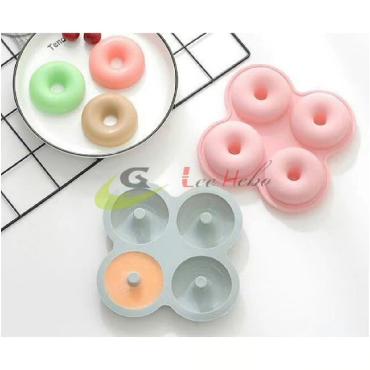 GENERICO - Molde Silicona Para Chocolate Mini Donas 4 Divisiones