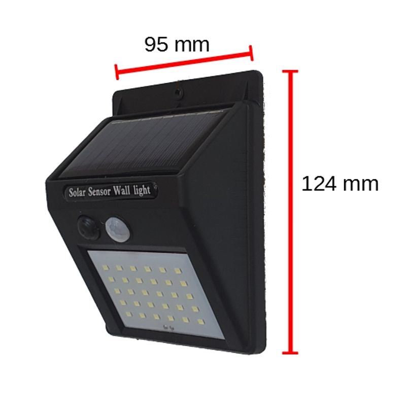 GENERICO - Aplique Solar Exterior Led Con Sensor Ip44