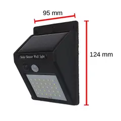 GENERICO - Aplique Solar Exterior Led Con Sensor Ip44