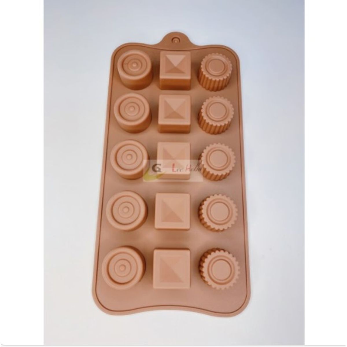 GENERICO - Molde Silicona Para Chocolate Circulos-Cuadritos