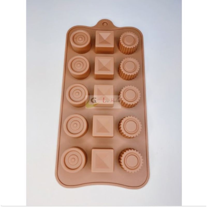 GENERICO - Molde Silicona Para Chocolate Circulos-Cuadritos