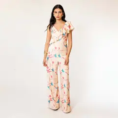 NATALIA SEGUEL - Enterito Julianna Beige Flores