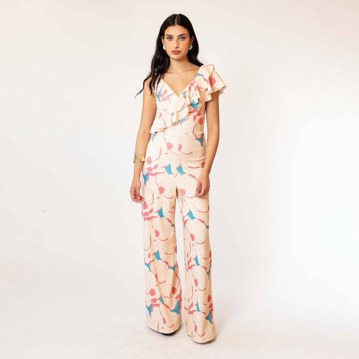 NATALIA SEGUEL - Enterito Julianna Beige Flores Natalia Seguel