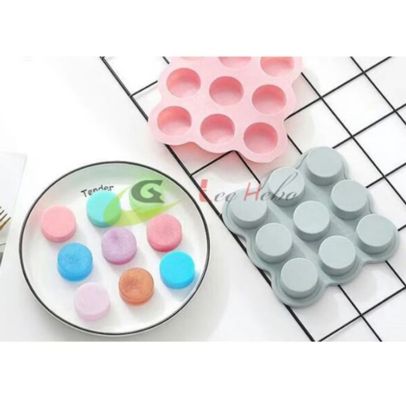 GENERICO - Molde Silicona Para Chocolate Forma Circular 9 Divisiones