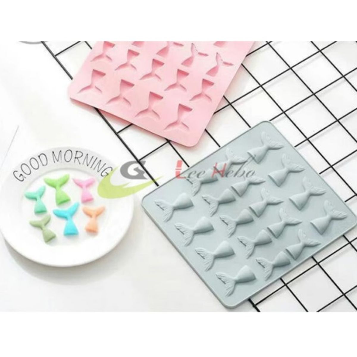 GENERICO - Molde Silicona Para Chocolate Forma Colas De Sirena