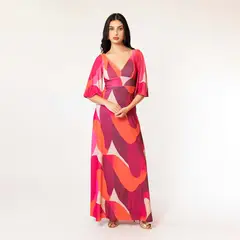 NATALIA SEGUEL - Vestido Magdalena Manchas Violeta