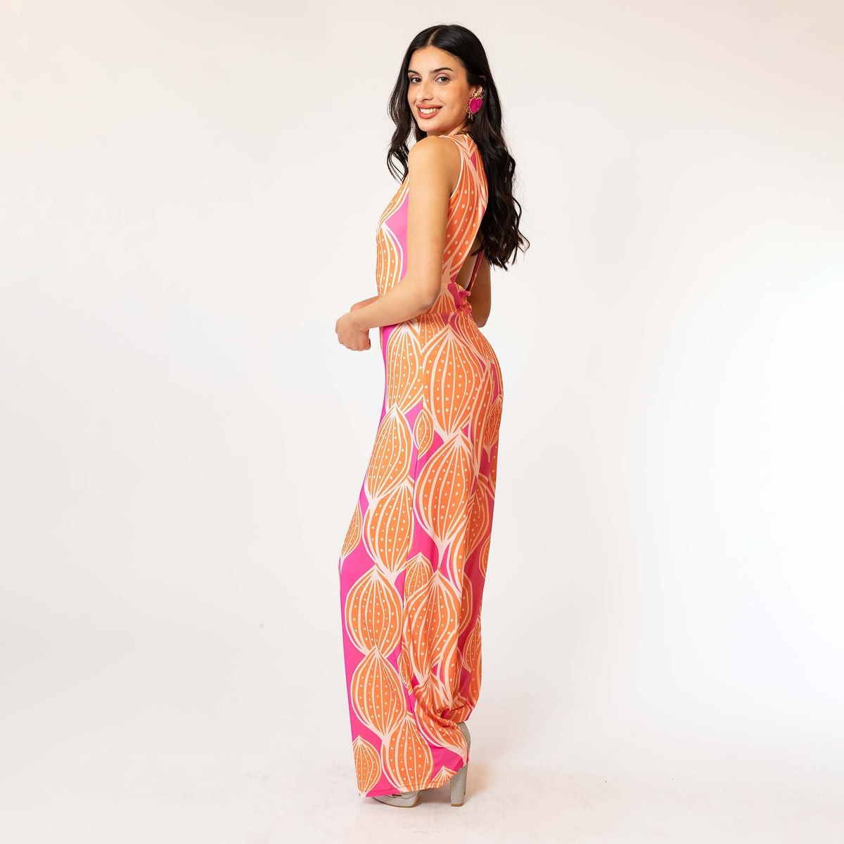 NATALIA SEGUEL - Enterito Cata Fucsia Vainas Naranjo Natalia Seguel