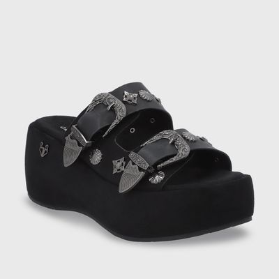 Imagen 2 del producto Sandalia Mujer Negra Plataforma 45825