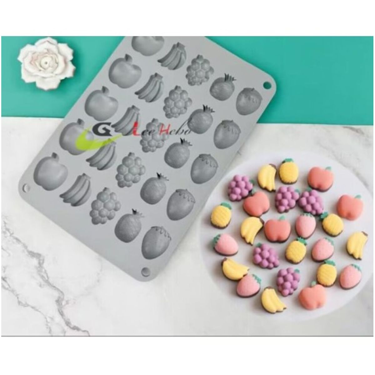 GENERICO - Molde Silicona Silicona Para Chocolate Mini Frutas