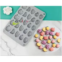 GENERICO - Molde Silicona Silicona Para Chocolate Mini Frutas