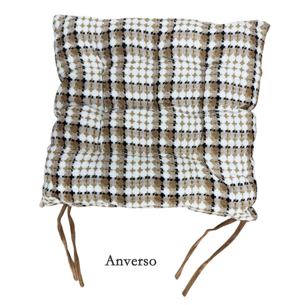 GENERICO - Cojin De Silla De Estilo Informal 40x40cm Marrón claro