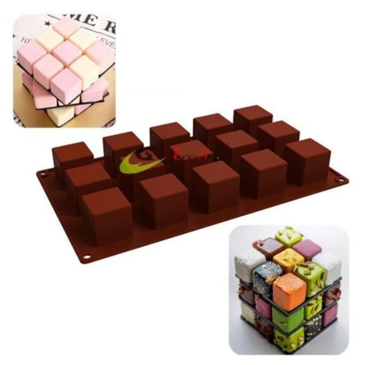 GENERICO - Molde Silicona Silicona Para Chocolate Cubos