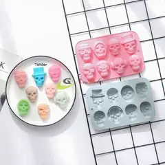 GENERICO - Molde Silicona Reposteria Forma Calavera