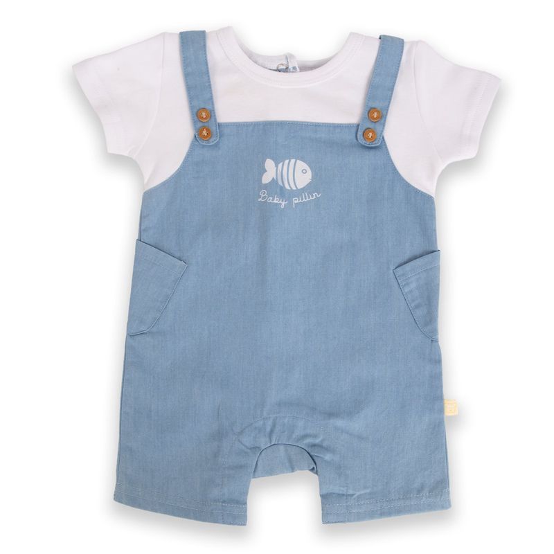 PILLIN - Mameluco Unisex bebé Denim Pillin PILLIN