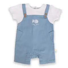 PILLIN - Mameluco Unisex bebé Denim