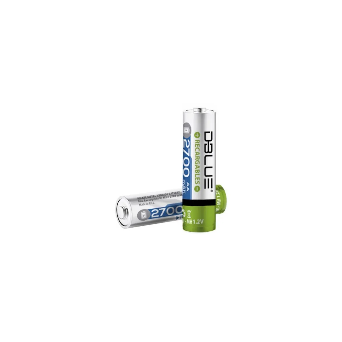 DBLUE - Pack 5 Pilas Recargables Aa 2700mha - SC