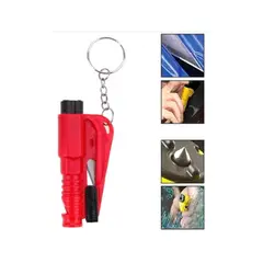 GENERICO - Llavero Seguridad Auto Rompe-vidrio Corta-cinturón