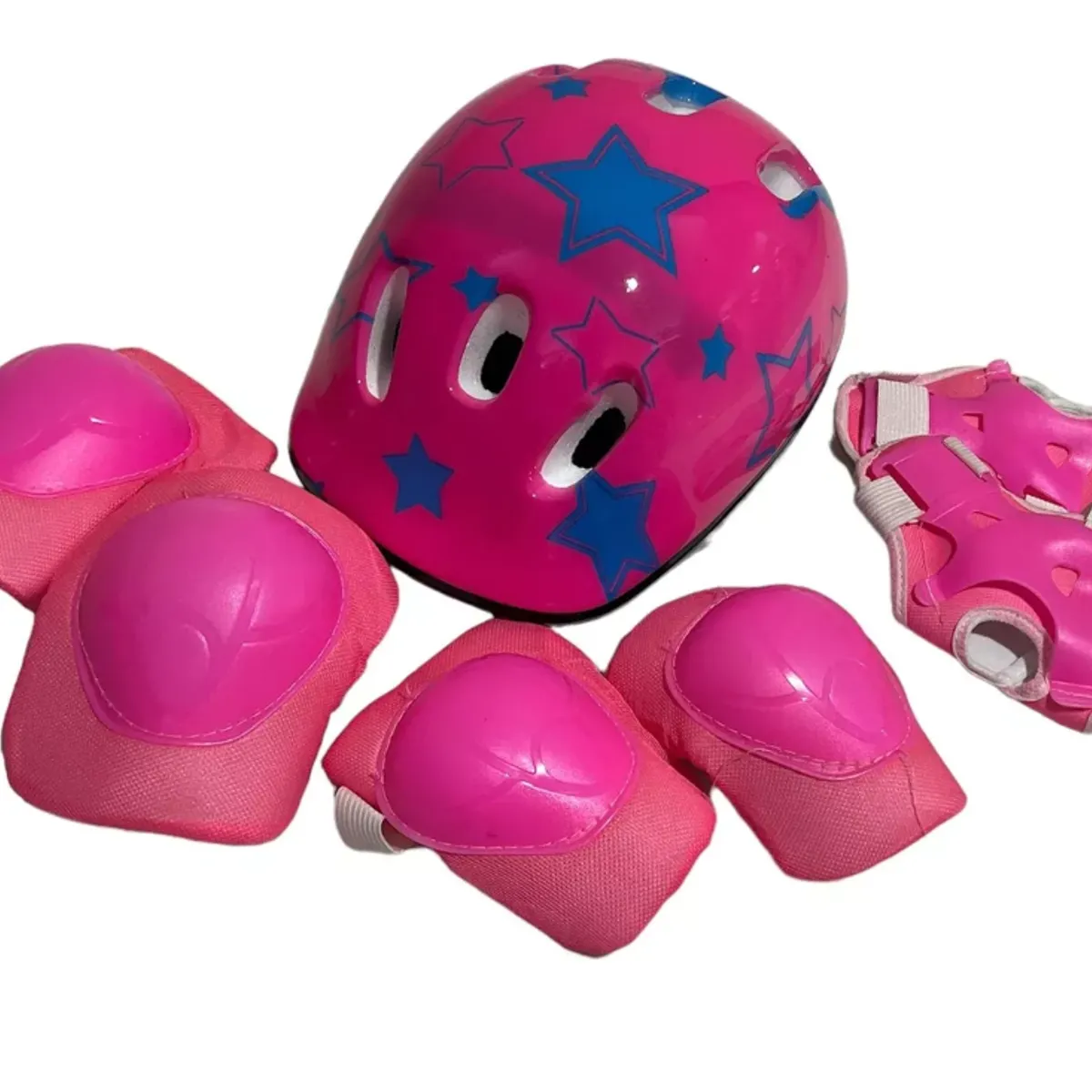 GENERICO - Set De Casco Rodillera Codera Muñequera Para Niñas