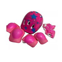Set De Casco Rodillera Codera Muñequera Para Niñas
