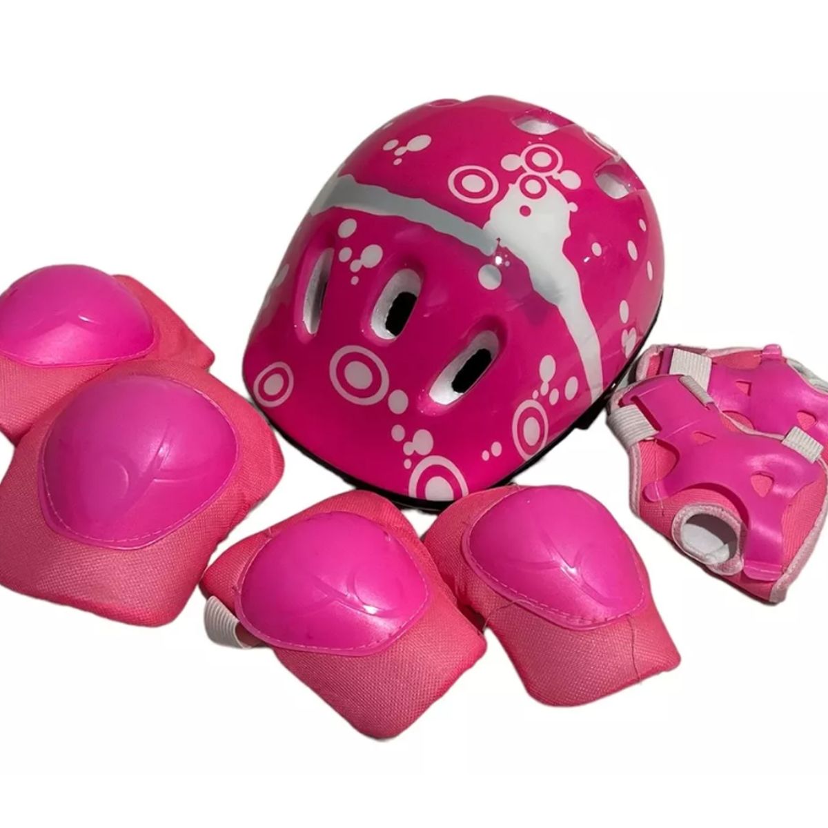 GENERICO - Set De Casco Rodillera Codera Muñequera Para Niñas