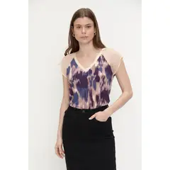 ASH - Polera Estampada Morado