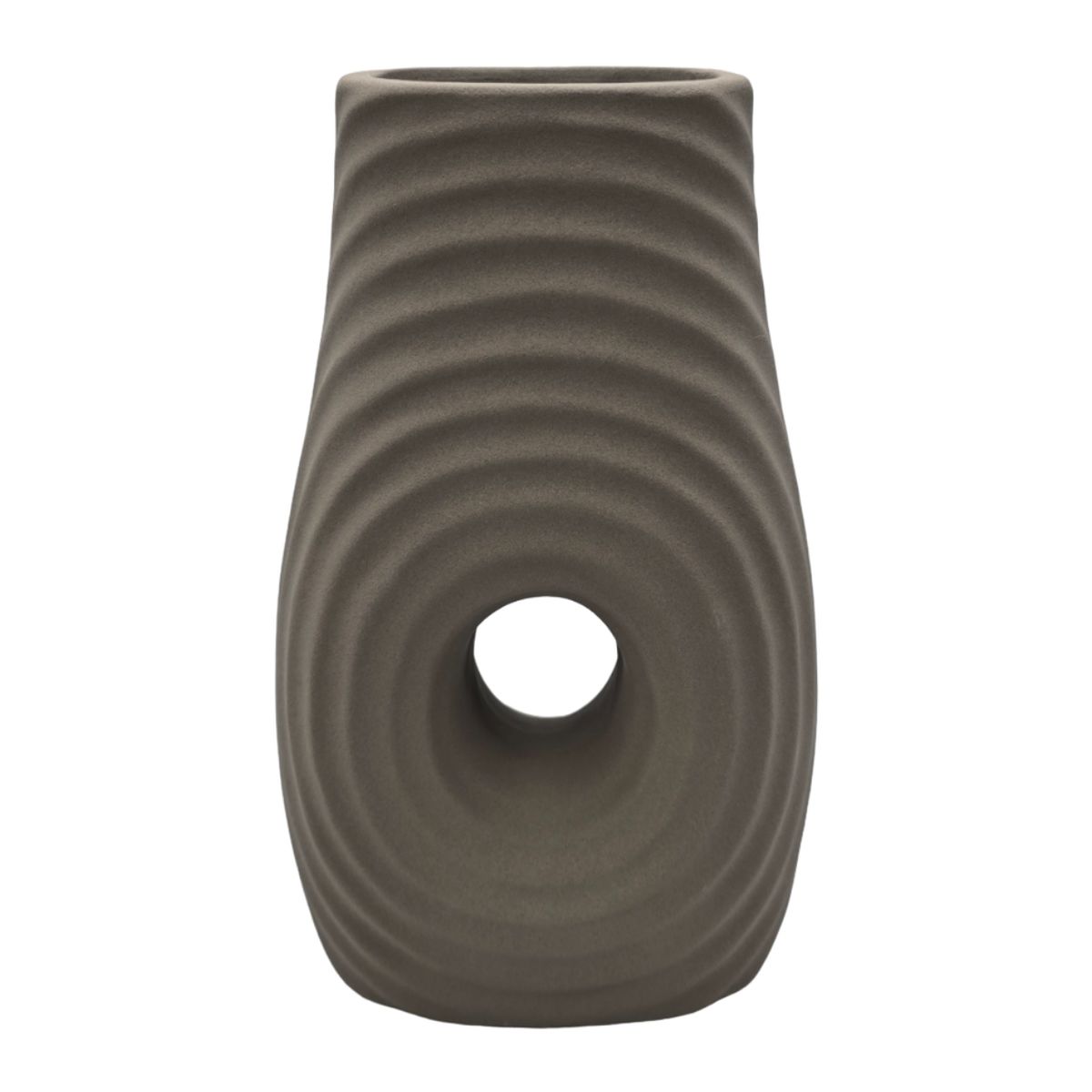 GENERICO - Jarron Florero De Ceramica Fina Decorativo Moderno Cafe