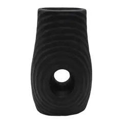 GENERICO - Jarron Florero De Ceramica Fina Decorativo Moderno Negro
