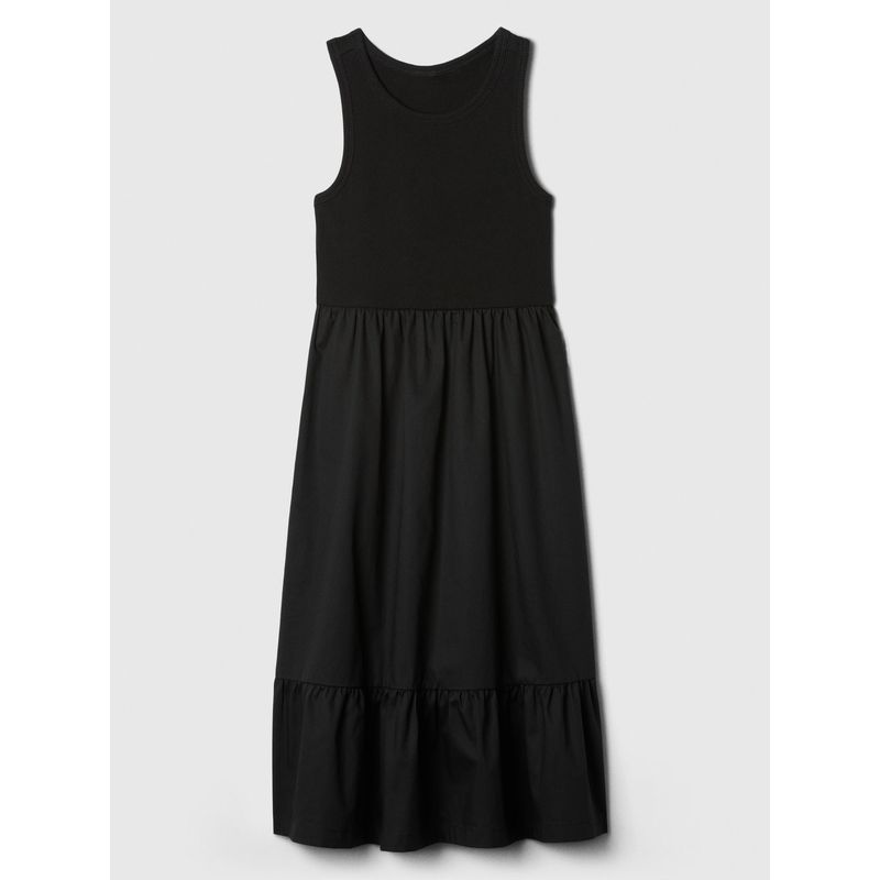 GAP - Vestido Niña Vuelos Midi Negro GAP