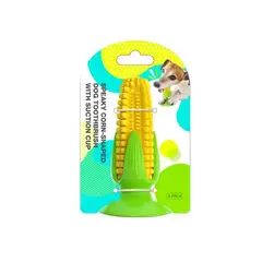 GENERICO - Choclo Cepillo Limpia Dientes Perro Silicona Juguete Mascota